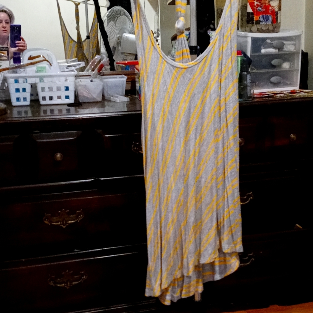Fun tank top with an open back